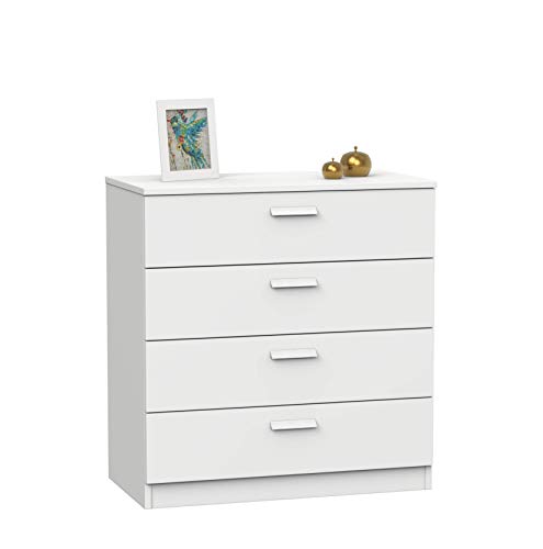 Muebles Pitarch Tibet Cómoda, Aglomerado de partículas y melanina de Alta Densidad, Blanco, 78 x 74 x 40 cm Muebles Pitarch Tibet Cómoda, Aglomerado de partículas y melanina de Alta Densidad, Blanco, 78 x 74 x 40 cm