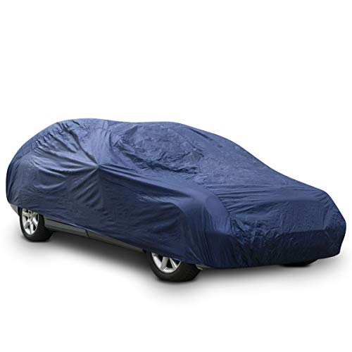 Navaris Cubierta Completa para Exterior Coche - Funda Universal Impermeable protección contra el Sol la Lluvia Nieve Polvo o Viento - Tamaño L