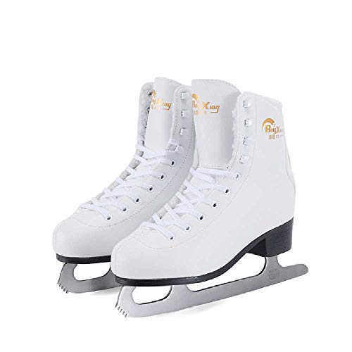 N\C Zapatos de skate para patinar sobre hielo real patinaje artístico zapatos skate femenino principiantes adultos real patinaje sobre hielo 31 / Dynamic blanco