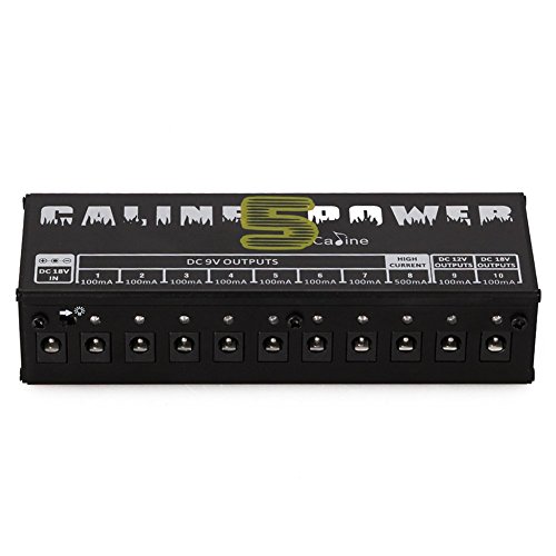 Paleo Caline CP-05 Guitar Effect Pedals Power Supply 8 Way DC 9V & 1 Way DC 12V & 1 Way 18V by Yongse