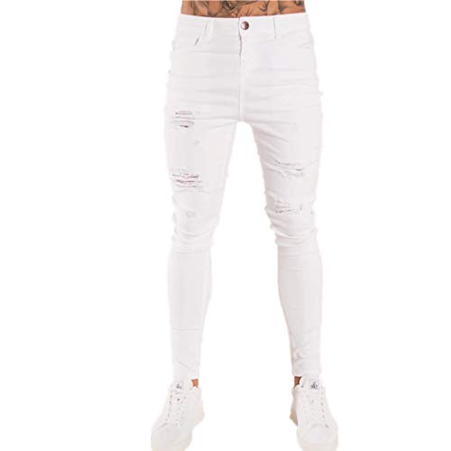 Pantalones Ajustados Blancos para Hombre