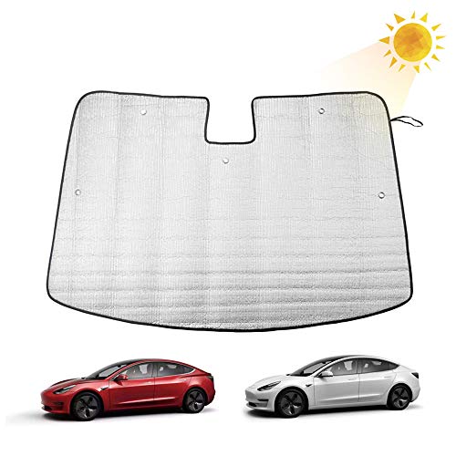 Parasol delantero Zowam Tesla modelo 3, ligero Tesla modelo 3 con película de aislamiento UV y calor gratis, parasol modelo 3 para el modelo 3 de Tesla Parasol delantero Zowam Tesla modelo 3, ligero Tesla modelo 3 con película de aislamiento UV y calor gratis, parasol modelo 3 para el modelo 3 de Tesla