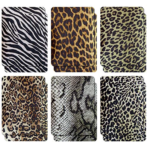 Parches termoadhesivos estampados piel de animal. Apliques tela para plancha rectangulares recortables con estampado piel de cebra, piel de leopardo. 12 uds.