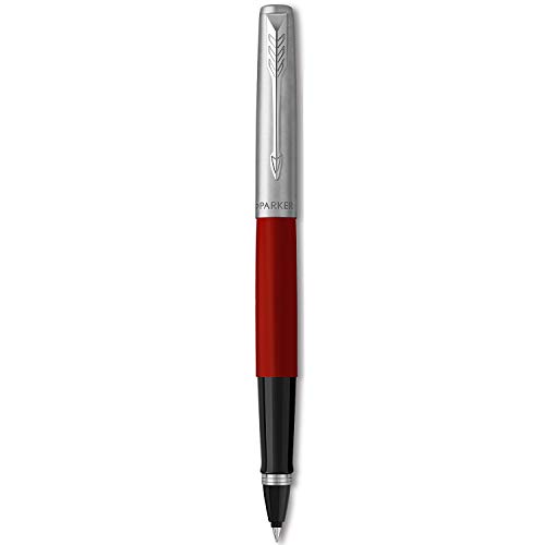 Parker Jotter Originals Rotulador Roller, Acabado Rojo Clásico, Punta Fina, Tinta Negra