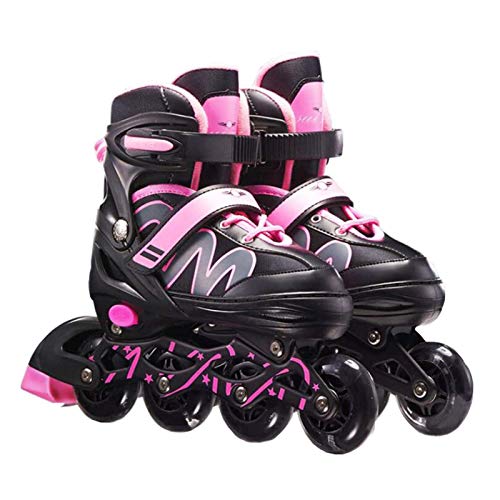 Patines en línea, patines en línea ajustables unisex, patines de fitness unisex Patines de ruedas para niños, niñas, principiantes, patinaje de patio trasero interior al aire libre, talla 26 - 42 Patines en línea, patines en línea ajustables unisex, patines de fitness unisex Patines de ruedas para niños, niñas, principiantes, patinaje de patio trasero interior al aire libre, talla 26 - 42