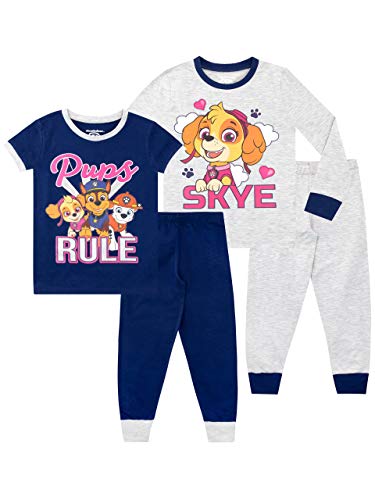 Paw Patrol Pijamas de Manga Corta para niñas Paquete de 2 La Patrulla Canina Ajuste Ceñido Multicolor 4-5 Años