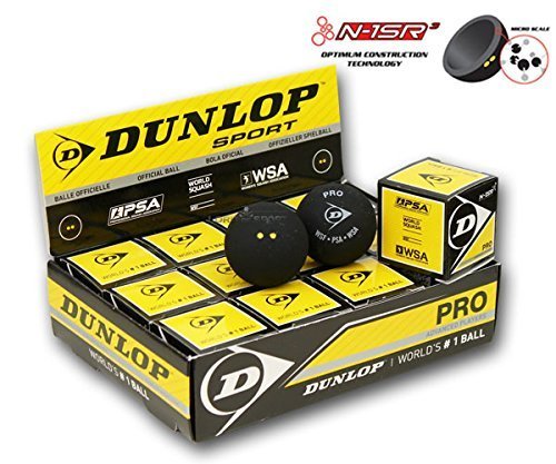 pelotas DUnlop Pro Squash caja de 12 Nuevo