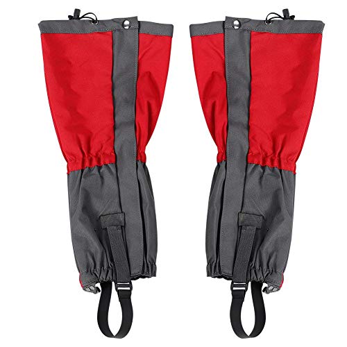 Polainas para leggings de nieve, 1 par Polainas para nieve para exteriores Polainas impermeables Funda para botas Polainas para leggings de senderismo para esquiar, caminar, acampar, escalar(rojo)
