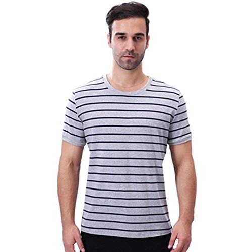 Polos De Los Hombres De Manga De Corta Slim Fit Verano Casual Camiseta De Manga Corta Delgada Tops Blusa Tops Básicos con El Collar De La Pestaña (Color : Grey, Size : M) Polos De Los Hombres De Manga De Corta Slim Fit Verano Casual Camiseta De Manga Corta Delgada Tops Blusa Tops Básicos con El Collar De La Pestaña (Color : Grey, Size : M)