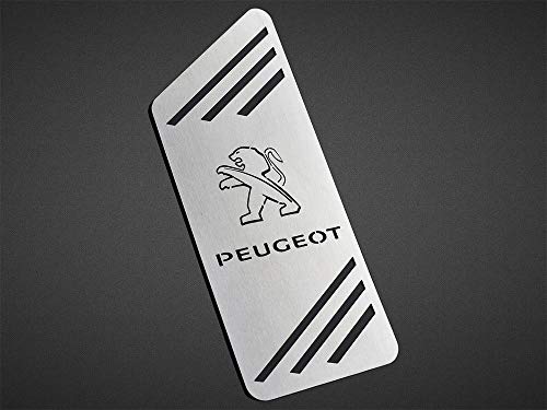 Reposapiés De Acero para 2019+ Peugeot 2008 II & 208 II- 1 Pieza Placa Inox Metal Pedal 208 Cepillado Interior Personalizados Deportivo Tuning Accesorios