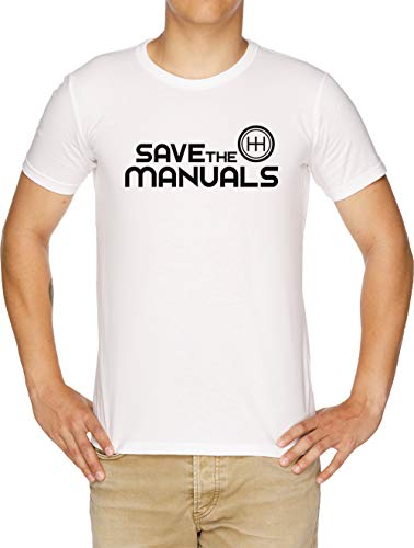 Save The Manuals Camiseta Hombre Blanco