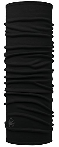 Set - Buff® Midweight Merino Paño Tubular Multifuncional + UP® Ultrapower Paño Tubular | Unisex | Pasamontañas | Chal | Pañuelo, Buff Design:484. Solid Black - 113023.999.10.00