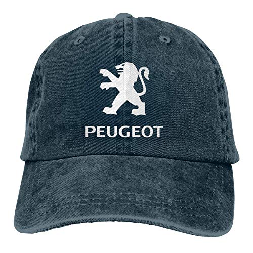 SHUIFENG66 Mens Vintage Adjustable Cap Design General Motors Peugeot Logo Cool Baseball Cap Hat, Black,Sombreros y Gorras
