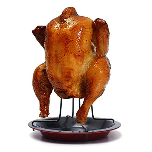 Soporte para pollos vertical Soporte para pollo antiadherente de acero inoxidable Soporte para asador de pollo BBQ Soporte para muslos de pollo para pollos, patos, pavos pequeños, urogallo(negro+rojo) Soporte para pollos vertical Soporte para pollo antiadherente de acero inoxidable Soporte para asador de pollo BBQ Soporte para muslos de pollo para pollos, patos, pavos pequeños, urogallo(negro+rojo)