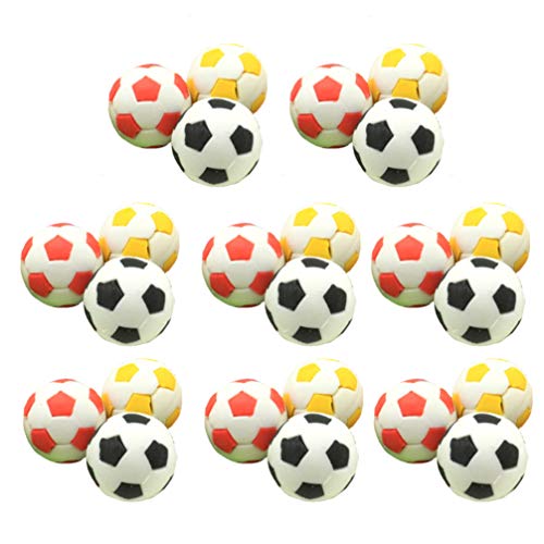 STOBOK miniaturas de fútbol 24pcs borradores de fútbol deporte de pelota de fútbol gomas de borrar los mini ornamentos favorecen regalos para los niños la fiesta de cumpleaños copa del mundo