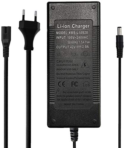 TOPOWN Cargador de batería Patinete Compatible Xiaomi M365 eléctrico 42V-2000mA, Cargador Patinete xiaomi m365 conindicador de Carga, protección contra sobrecarga y protección contra Cortocircuitos TOPOWN Cargador de batería Patinete Compatible Xiaomi M365 eléctrico 42V-2000mA, Cargador Patinete xiaomi m365 conindicador de Carga, protección contra sobrecarga y protección contra Cortocircuitos