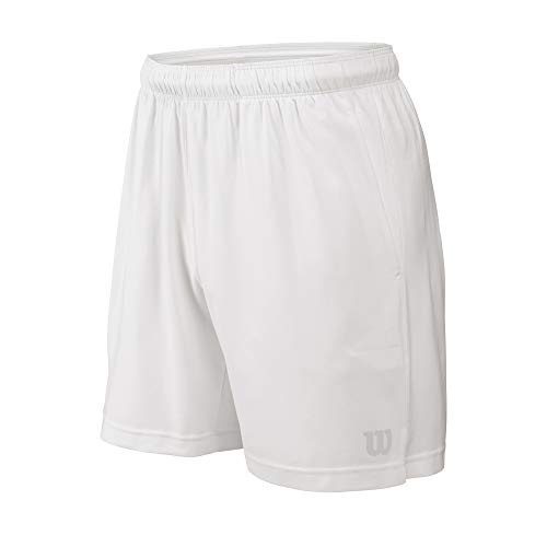 Wilson Rush 7 Woven Short Tennis Shorts, Mens, White, XL