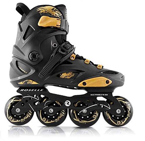 YIERMA Patines en línea para hombre y mujer | 82A roles | Rodamiento de bolas cromado ABEC9 | Patines de fitness unisex para | 2021 (Negro,36)