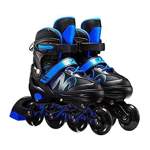 YIPUTONG Patines en línea para Hombre y Mujer, Patines Ajustables con Triple protección Patines en línea Palas para Principiantes Mujeres niñas niños Hombres, Tallas 26-42