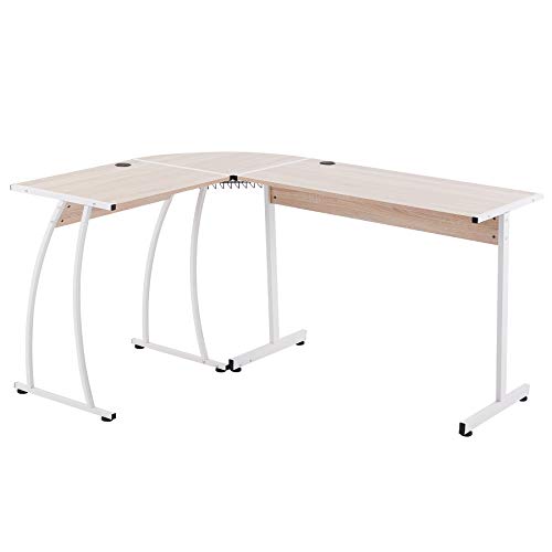 Z ZELUS 112X99X75CM Escritorio Esquinero en L de Ordenador para Oficina o Casa Mesa en L con Bandeja de Cables Mesa Escritorio en Forma de L para Estudios/Gaming (Roble) Z ZELUS 112X99X75CM Escritorio Esquinero en L de Ordenador para Oficina o Casa Mesa en L con Bandeja de Cables Mesa Escritorio en Forma de L para Estudios/Gaming (Roble)