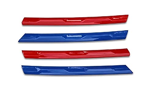 ZhiDuoXing 4 Piezas 3D Coche Deporte Parrilla decoración Pegatina de Ajuste/Ajuste para -Volkswagen tiguan 2017 2018 2019 2020 / (Color : Blue Red)