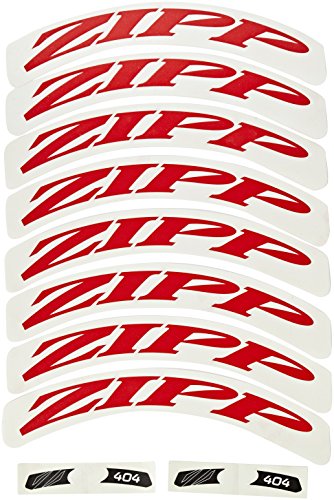 Zipp 404 No Border Logo 700 c Complete for 1 x Wheel (Special Order) - Rueda para Bicicletas, Color Rojo