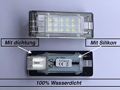 2 módulos Top 18 SMD LED para iluminación de matrícula (73504)