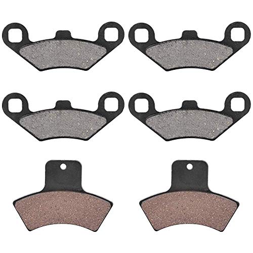 6 pastillas de freno delanteras y traseras para Polaris Sportsman 500 4x4 1998-2002 (hierro)