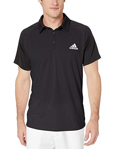 adidas Club Color Block Tennis Polo Shirt, Hombre, Negro/Blanco, S