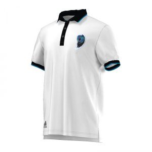 adidas Polo de Manga Corta para Hombre UEFA Champions League Blanco Blanco Talla:Small