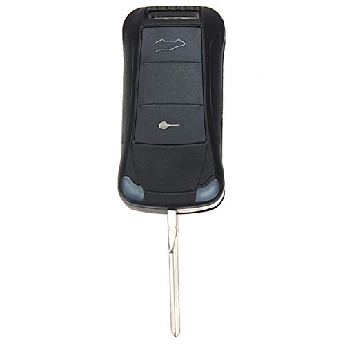 Asdomo 2 Button Remote Folding Car Key Shell Case for Porsche Cayenne GTS