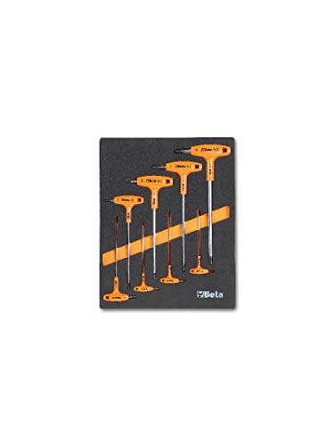 Beta M50 8 piezas llaves Allen hexagonales con pomos de alta torque Surtido en bandeja Beta M50 8 piezas llaves Allen hexagonales con pomos de alta torque Surtido en bandeja