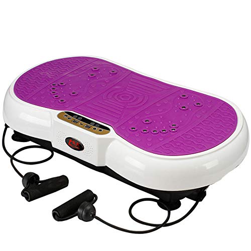 Big seller Plataforma Vibratoria Equipo de Gimnasia Ultrafino de la máquina de la Forma de la vibración teledirigido de Bluetooth (Color : Purple)