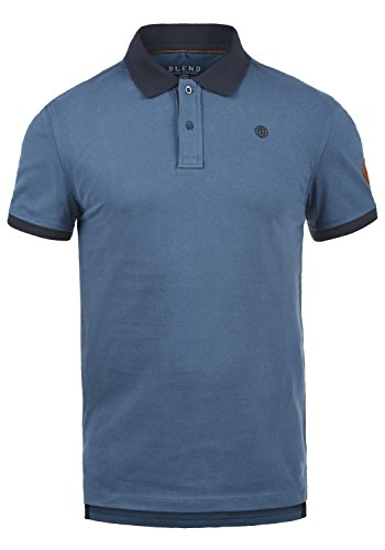 BLEND Ralf Camiseta Polo De Manga Corta para Hombre con Cuello De Polo De 100% algodón, tamaño:XL, Color:Ensign Blue (70260)