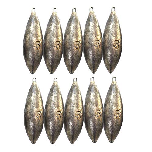 BZS Beach Bomb (10 Pack) Peso de Pesca en el mar Peso del mar 1oz, 2oz, 3oz, 4oz, 5oz o 6oz (2oz - 56.69g)