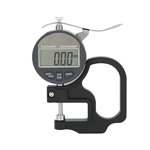 Calibre de Grosor Digital para Herramienta de medición Hilo Hilo de Piel de Papel 0 – 12.7 mm Alcance de medición 0.01 mm Precisión