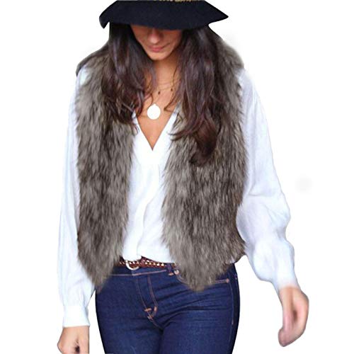 Cárdigan Mujer Manga Larga Chaqueta Chaleco De Invierno para Mujer, De Piel Sintética De Felpa, Sólido, Informal, Sin Mangas, Chaleco Cálido, Chaqueta, Cárdigan De Cachemira Cálido, XXL Gy Cárdigan Mujer Manga Larga Chaqueta Chaleco De Invierno para Mujer, De Piel Sintética De Felpa, Sólido, Informal, Sin Mangas, Chaleco Cálido, Chaqueta, Cárdigan De Cachemira Cálido, XXL Gy