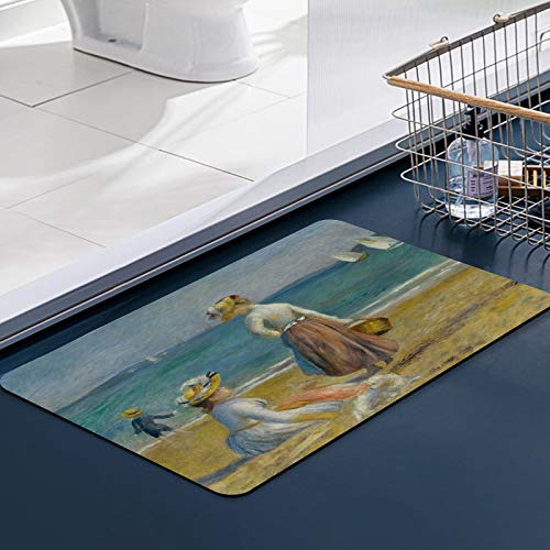 Carvapet Alfombras Cocina Lavable Antideslizante Figuras en la Playa de Auguste Renoir 1890 Pintura impresionista Francesa Alfombrilla Alfombra de Baño Alfombrillas Cocina 50x80 cm Carvapet Alfombras Cocina Lavable Antideslizante Figuras en la Playa de Auguste Renoir 1890 Pintura impresionista Francesa Alfombrilla Alfombra de Baño Alfombrillas Cocina 50x80 cm