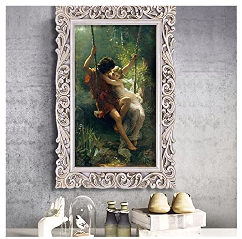 Columpio de Primavera de Pierre Auguste Cot Famosa Pintura al óleo impresión de Pared en Lienzo Obra de Arte única 50x90cm sin Marco