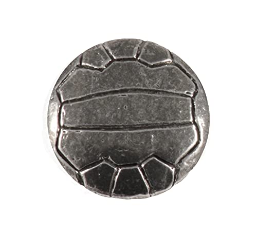 Creative diseños de peltre, peltre balón de fútbol Pin broche de solapa, acabado envejecido, A500