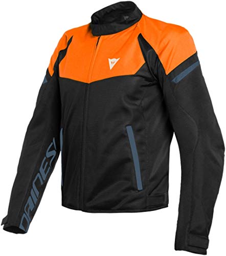 Dainese Bora Air Tex - Chaqueta textil para moto, color naranja, azul y negro, talla 54