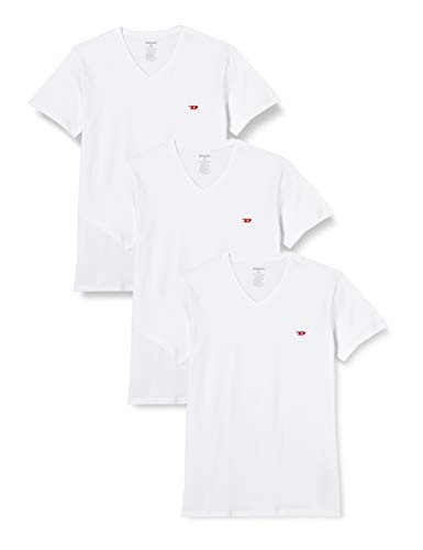 Diesel UMTEE-MICHAEL3PACK, Camiseta para Hombre, Blanco (Bright White 100/0wavc), L, Pack de 3