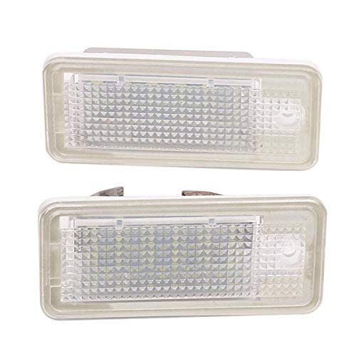 DONGMAO Luces de matrícula,2Pcs 18 LED Número de matrícula Lámpara de luz para A/UDI A3 S3 8P 8PA A4 S4 B6 B7 8H RS4 8E A5 RS5