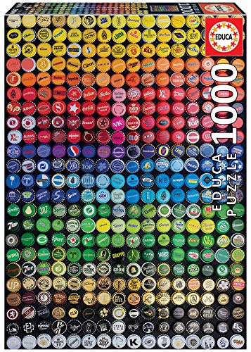 Educa Collage de chapas. Puzzle de 1000 Piezas. Ref. 19026, Multicolor Educa Collage de chapas. Puzzle de 1000 Piezas. Ref. 19026, Multicolor