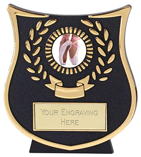 Emblems-Gifts - Placa de Ballet (11 cm), diseño de Trofeo con Texto en inglés Curve