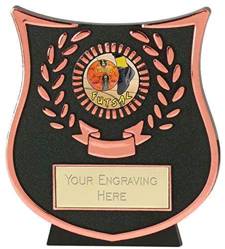 Emblems-Gifts - Placa de Futsal (11 cm), diseño de Trofeo con Texto en inglés