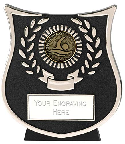 Emblems-Gifts - Placa de natación (11 cm), diseño de Trofeo con Texto en inglés