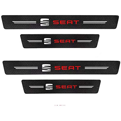 Etiqueta engomada umbral puerta fibra carbono Decoración estribos coche para Seat Ibiza 6l 6j 6p Leon Fr 5f,Protector Placas Pedal Cubierta Antiarañ Placa Desgaste Embellecedores carrocería accesorios Etiqueta engomada umbral puerta fibra carbono Decoración estribos coche para Seat Ibiza 6l 6j 6p Leon Fr 5f,Protector Placas Pedal Cubierta Antiarañ Placa Desgaste Embellecedores carrocería accesorios