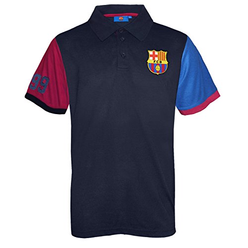 FC Barcelona - Polo oficial para hombre - Azul - Azul marino mangas - Medium
