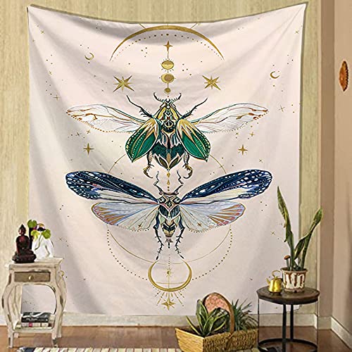 Flor de mariposa tapiz colgante de pared hogar planta de insectos impresión sofá fondo decoración de tela pintura de cabecera manta A1 150X200CM
